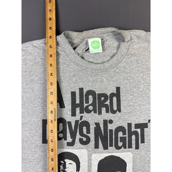 Rare Vintage Beatles Apple Music Hard Days Night Gray Shirt Promo Music Tour Art - Picture 12 of 12